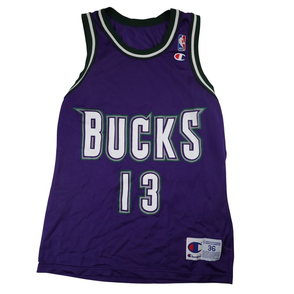Vintage Champion Milwaukie Bucks #13 Glen Robinson Basketball Jersey